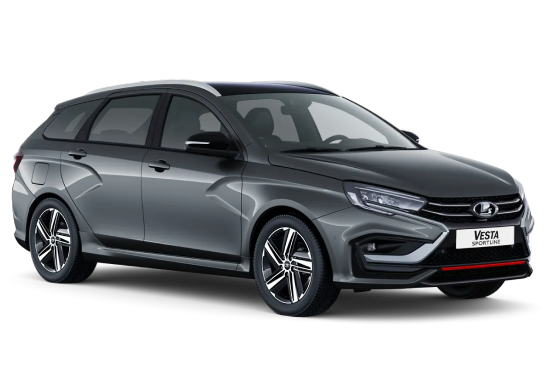 Vesta SW Sportline Серебристо-темно-серый "Борнео" цвет 2025-ого года купить в Новосибирске - azimuth-auto.ru